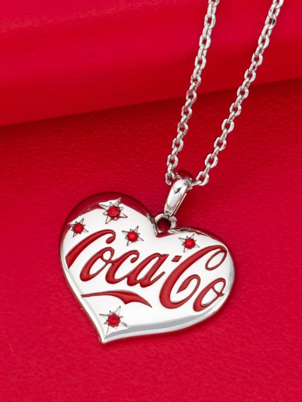 Coke / Coca Cola Heart Necklace, Charmed Aroma Coke Collaboration